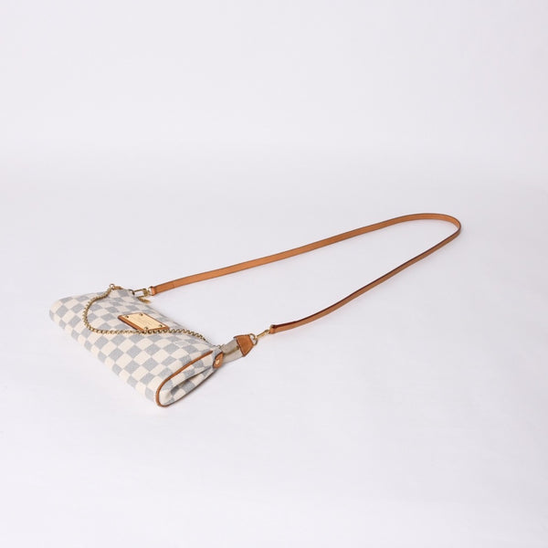 LOUIS VUITTON ルイヴィトン ダミエ アズール エヴァ 2WAY ハンド ショルダー バッグ N55214 美品 中古 4a000729