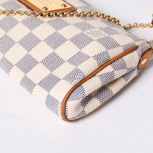 LOUIS VUITTON ルイヴィトン ダミエ アズール エヴァ 2WAY ハンド ショルダー バッグ N55214 美品 中古 4a000729