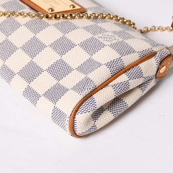 LOUIS VUITTON ルイヴィトン ダミエ アズール エヴァ 2WAY ハンド ショルダー バッグ N55214 美品 中古 4a000729