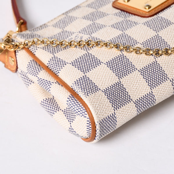 LOUIS VUITTON ルイヴィトン ダミエ アズール エヴァ 2WAY ハンド ショルダー バッグ N55214 美品 中古 4a000729