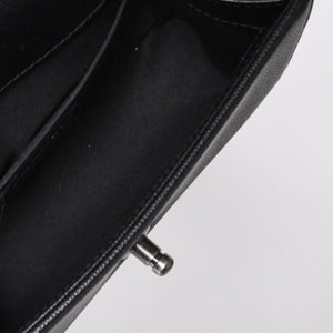 Very Good Condition CHANEL BOY CHANEL Boy Chanel Chain Shoulder Bag No. 29 Coco Mark Caviar Skin Black Used 4a000932