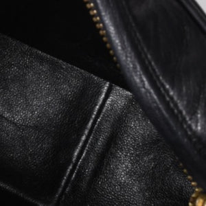 Very Good Condition CHANEL Chain Shoulder Bag No. 1 Coco Mark Lambskin Quilted Fringe Black Used 4a000929