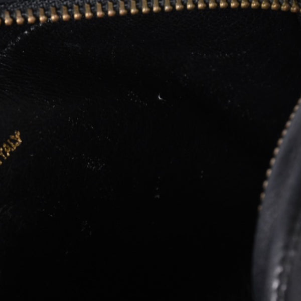 Very Good Condition CHANEL Chain Shoulder Bag No. 1 Coco Mark Lambskin Quilted Fringe Black Used 4a000929