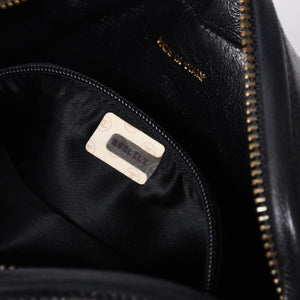 Very Good Condition CHANEL Chain Shoulder Bag No. 1 Coco Mark Lambskin Quilted Fringe Black Used 4a000929