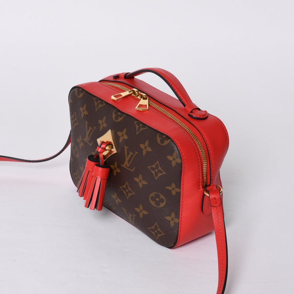Like new LOUIS VUITTON Shoulder bag M43557 Saintonge Freesia Brown Red Gold hardware Used 4a000996