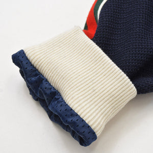 極美品 GUCCI グッチ セットアップ シェリーライン ウール セットアップ 673290 ネイビー レッド グリーン ホワイト シルバー金具 中古 4a000997