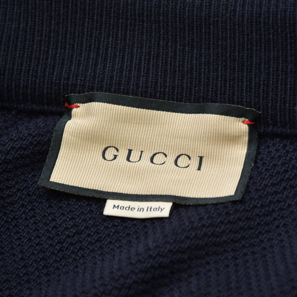 極美品 GUCCI グッチ セットアップ シェリーライン ウール セットアップ 673290 ネイビー レッド グリーン ホワイト シルバー金具 中古 4a000997