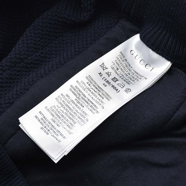 極美品 GUCCI グッチ セットアップ シェリーライン ウール セットアップ 673290 ネイビー レッド グリーン ホワイト シルバー金具 中古 4a000997