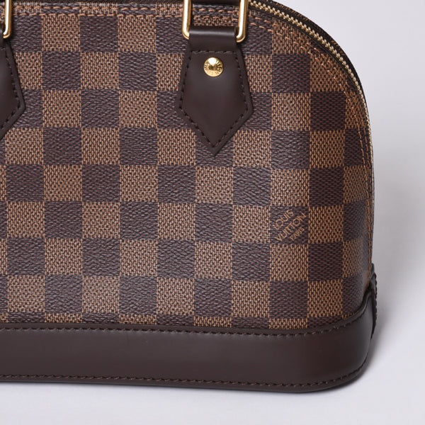 新品同様 LOUIS VUITTON ルイヴィトン ダミエ アルマBB ハンドバッグ N40606 ショルダー 2WAY PVC ゴールド金具 中古 4a000994