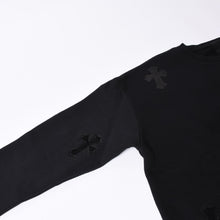画像をギャラリービューアに読み込む, 新品未使用 CHROME HEARTS クロムハーツ セメタリークロスパッチ スウェットシャツ サイズM 17パッチ ハラコ パテント レザー 中古 4a001302
