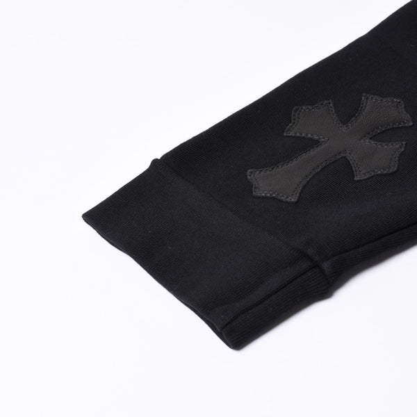 New and unused CHROME HEARTS Cemetery Cross Patch Sweatshirt Size M 17 Patch Haraco Patent Leather Used 4a001302