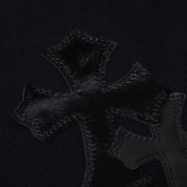 New and unused CHROME HEARTS Cemetery Cross Patch Sweatshirt Size M 17 Patch Haraco Patent Leather Used 4a001302