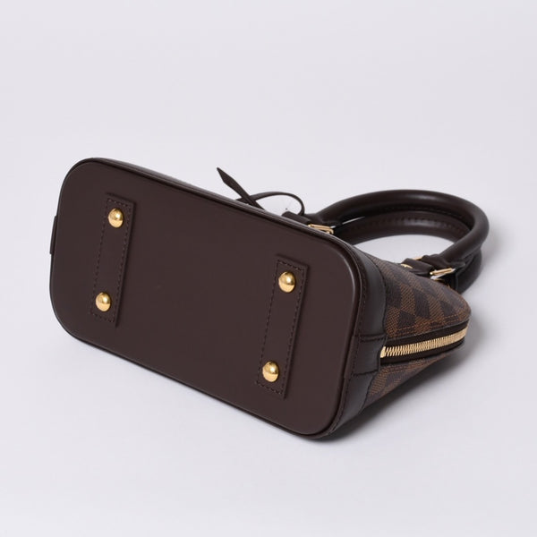 新品同様 LOUIS VUITTON ルイヴィトン ダミエ アルマBB ハンドバッグ N40606 ショルダー 2WAY PVC ゴールド金具 中古 4a000994