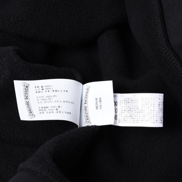 New and unused CHROME HEARTS Cemetery Cross Patch Sweatshirt Size M 17 Patch Haraco Patent Leather Used 4a001302