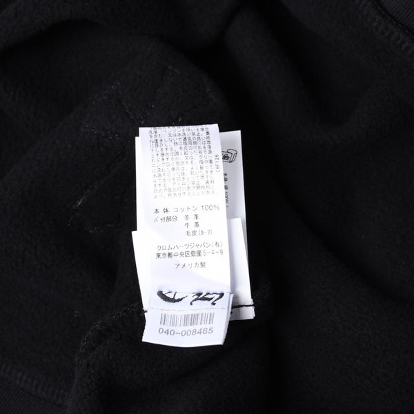 New and unused CHROME HEARTS Cemetery Cross Patch Sweatshirt Size M 17 Patch Haraco Patent Leather Used 4a001302