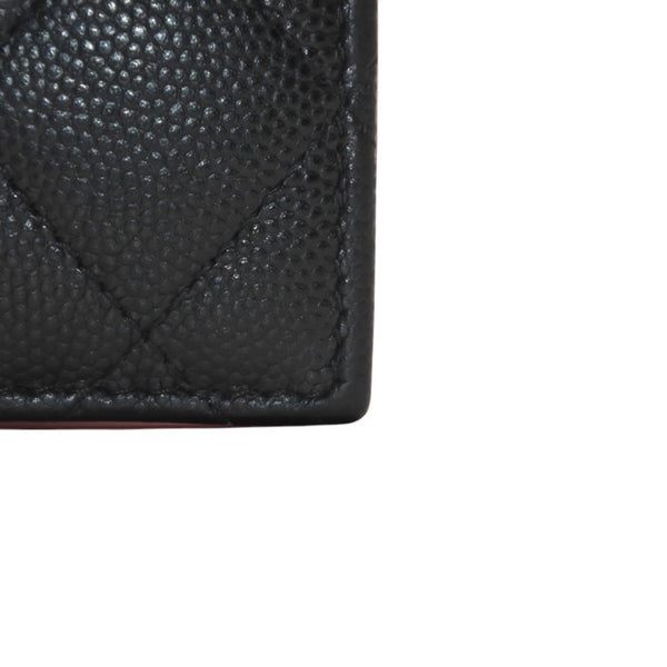 CHANEL シャネル Small Wallet スモールウォレット Black Pink Gold ブラック ピンク ゴールド キャビアスキン AP3185 XT734XNC 美品 中古 4a001033