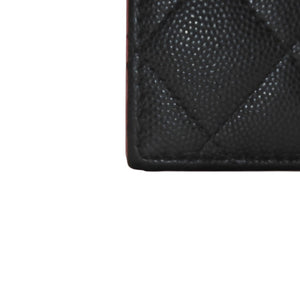 CHANEL シャネル Small Wallet スモールウォレット Black Pink Gold ブラック ピンク ゴールド キャビアスキン AP3185 XT734XNC 美品 中古 4a001033