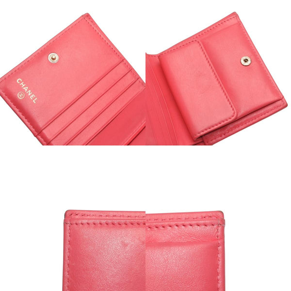CHANEL シャネル Small Wallet スモールウォレット Black Pink Gold ブラック ピンク ゴールド キャビアスキン AP3185 XT734XNC 美品 中古 4a001033