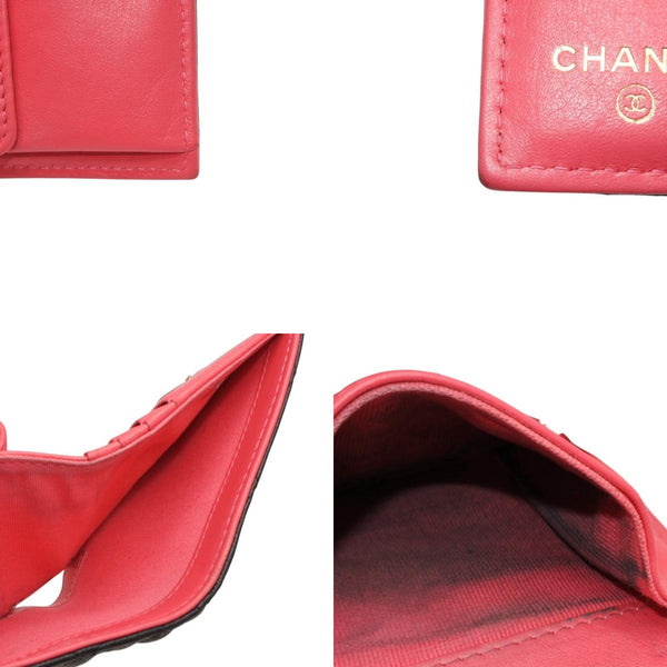 CHANEL シャネル Small Wallet スモールウォレット Black Pink Gold ブラック ピンク ゴールド キャビアスキン AP3185 XT734XNC 美品 中古 4a001033
