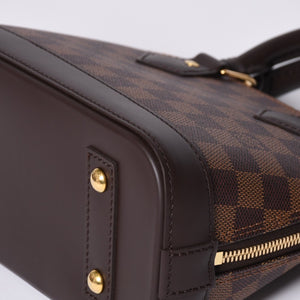 新品同様 LOUIS VUITTON ルイヴィトン ダミエ アルマBB ハンドバッグ N40606 ショルダー 2WAY PVC ゴールド金具 中古 4a000994