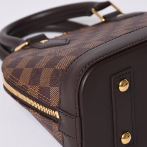 新品同様 LOUIS VUITTON ルイヴィトン ダミエ アルマBB ハンドバッグ N40606 ショルダー 2WAY PVC ゴールド金具 中古 4a000994