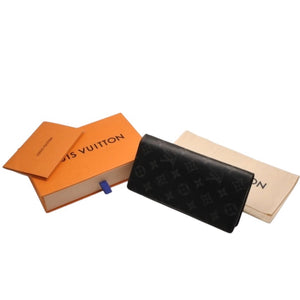 LOUIS VUITTON M61697 Monogram Eclipse Portefeuille Brother Bifold Long Wallet Black Good Condition Used 4a000835