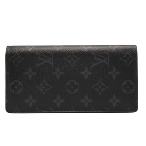 LOUIS VUITTON M61697 Monogram Eclipse Portefeuille Brother Bifold Long Wallet Black Good Condition Used 4a000835