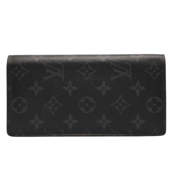 LOUIS VUITTON M61697 Monogram Eclipse Portefeuille Brother Bifold Long Wallet Black Good Condition Used 4a000835