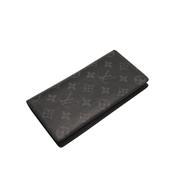 LOUIS VUITTON M61697 Monogram Eclipse Portefeuille Brother Bifold Long Wallet Black Good Condition Used 4a000835