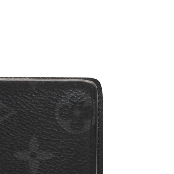 LOUIS VUITTON M61697 Monogram Eclipse Portefeuille Brother Bifold Long Wallet Black Good Condition Used 4a000835
