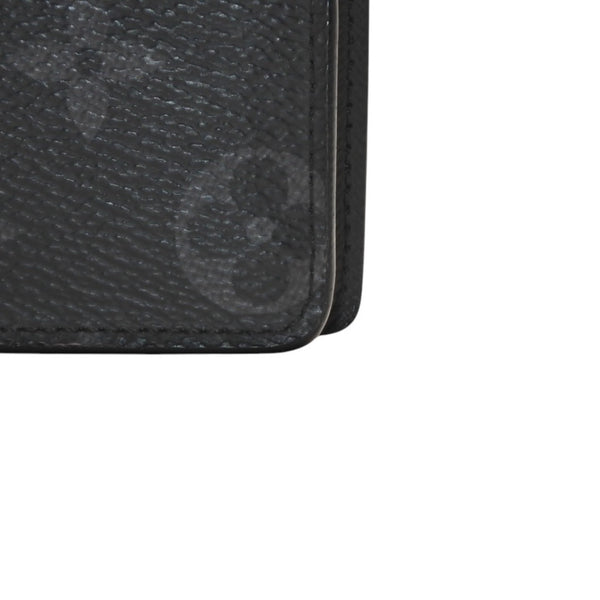 LOUIS VUITTON M61697 Monogram Eclipse Portefeuille Brother Bifold Long Wallet Black Good Condition Used 4a000835