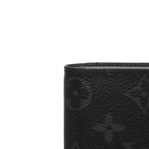 LOUIS VUITTON M61697 Monogram Eclipse Portefeuille Brother Bifold Long Wallet Black Good Condition Used 4a000835