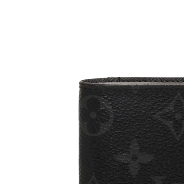 LOUIS VUITTON M61697 Monogram Eclipse Portefeuille Brother Bifold Long Wallet Black Good Condition Used 4a000835
