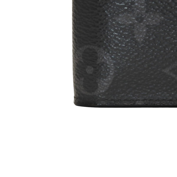 LOUIS VUITTON M61697 Monogram Eclipse Portefeuille Brother Bifold Long Wallet Black Good Condition Used 4a000835