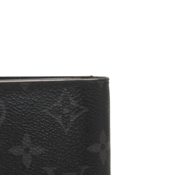 LOUIS VUITTON M61697 Monogram Eclipse Portefeuille Brother Bifold Long Wallet Black Good Condition Used 4a000835