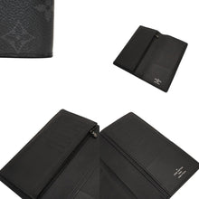 画像をギャラリービューアに読み込む, LOUIS VUITTON ルイヴィトン M61697 モノグラム エクリプス ポルトフォイユ ブラザ 2つ折り 長財布 ブラック 美品 中古 4a000835