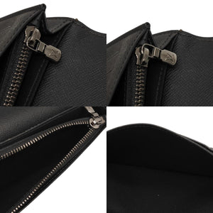 LOUIS VUITTON M61697 Monogram Eclipse Portefeuille Brother Bifold Long Wallet Black Good Condition Used 4a000835