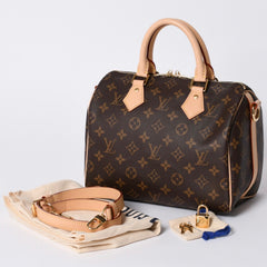 New Unused LOUIS VUITTON Nano Speedy Handbag 2WAY Bag M81085 Monogram Used 4a000998