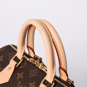 New Unused LOUIS VUITTON Nano Speedy Handbag 2WAY Bag M81085 Monogram Used 4a000998