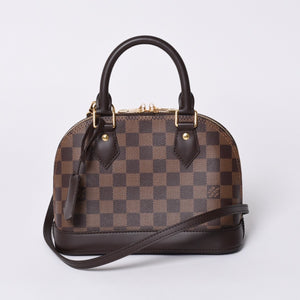 新品同様 LOUIS VUITTON ルイヴィトン ダミエ アルマBB ハンドバッグ N40606 ショルダー 2WAY PVC ゴールド金具 中古 4a000994