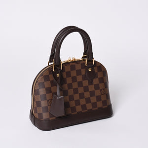 新品同様 LOUIS VUITTON ルイヴィトン ダミエ アルマBB ハンドバッグ N40606 ショルダー 2WAY PVC ゴールド金具 中古 4a000994