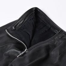 画像をギャラリービューアに読み込む, CHROME HEARTS クロムハーツ ハーフダガージップ レザースカート サイズ26 ブラック シルバー925 美品 中古 4a000951