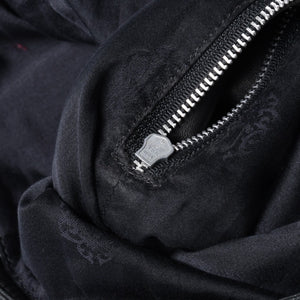 CHROME HEARTS クロムハーツ ハーフダガージップ レザースカート サイズ26 ブラック シルバー925 美品 中古 4a000951