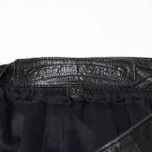 画像をギャラリービューアに読み込む, CHROME HEARTS クロムハーツ ハーフダガージップ レザースカート サイズ26 ブラック シルバー925 美品 中古 4a000951