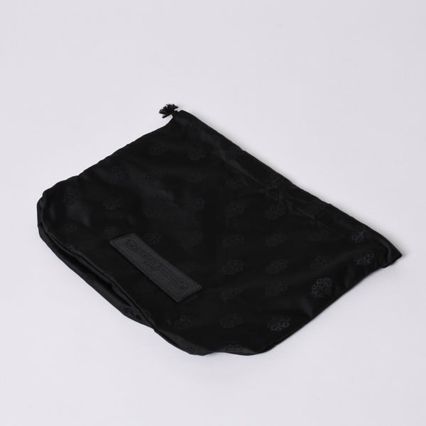 New and unused CHROME HEARTS nylon pouch new all over pattern multi-logo nylon bag leather patch used 4a001126