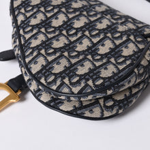 画像をギャラリービューアに読み込む, 極美品 Christian Dior クリスチャンディオール サドルミニバッグ ハンドバッグ M0456CTZQ オブリーク ネイビー 中古 4a000999