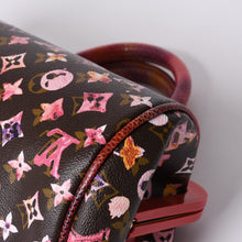 画像をギャラリービューアに読み込む, 極美品 LOUIS VUITTON ルイヴィトン モノグラムウォーターカラー リチャードプリンス パピヨン ハンドバッグ M95730 ブラウン レッド 中古 4a000902