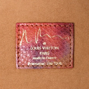 Very Good Condition LOUIS VUITTON Monogram Water Color Richard Prince Papillon Handbag M95730 Brown Red Used 4a000902