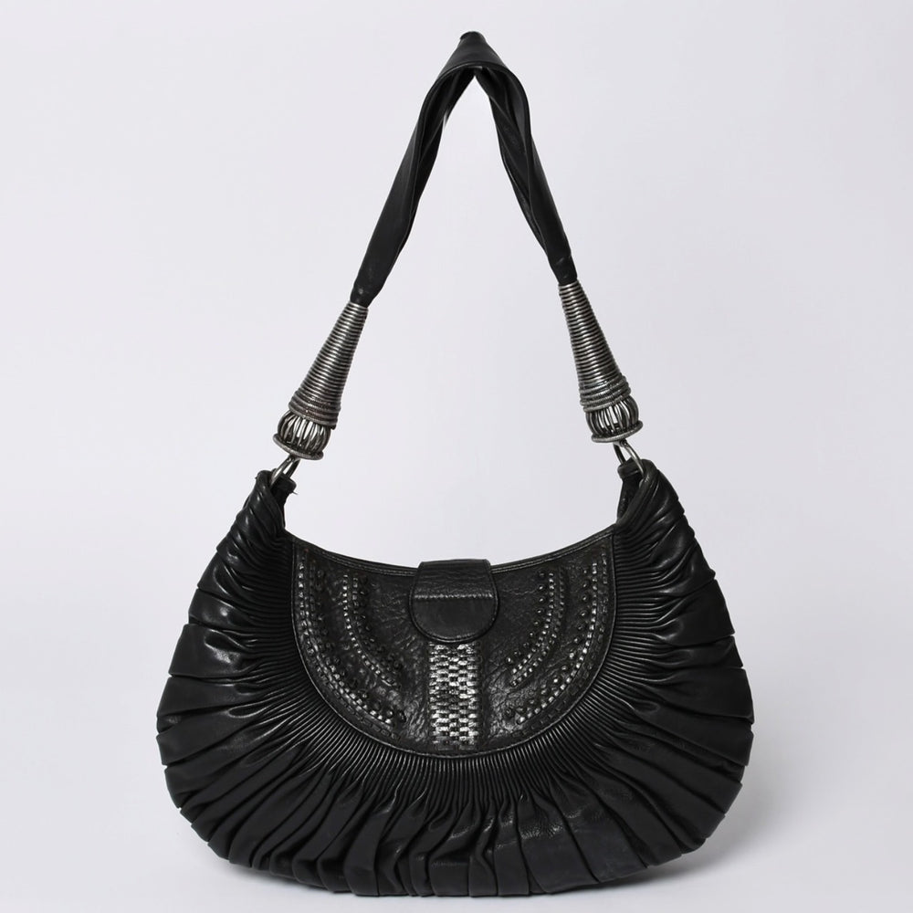 Very Good Condition Christian Dior Handbag 07 RU 1017 Clutch Bag Black Used 4a000852