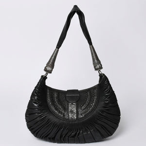 Very Good Condition Christian Dior Handbag 07 RU 1017 Clutch Bag Black Used 4a000852